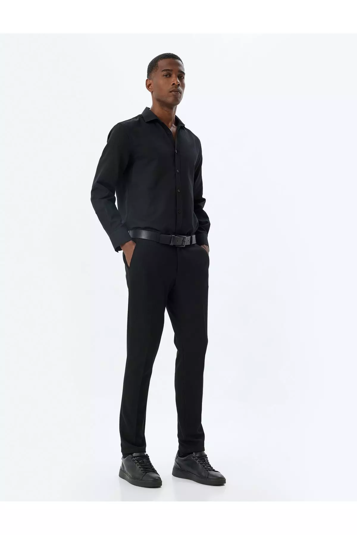 Slim Fit Shirt Long Sleeve Cotton Blend