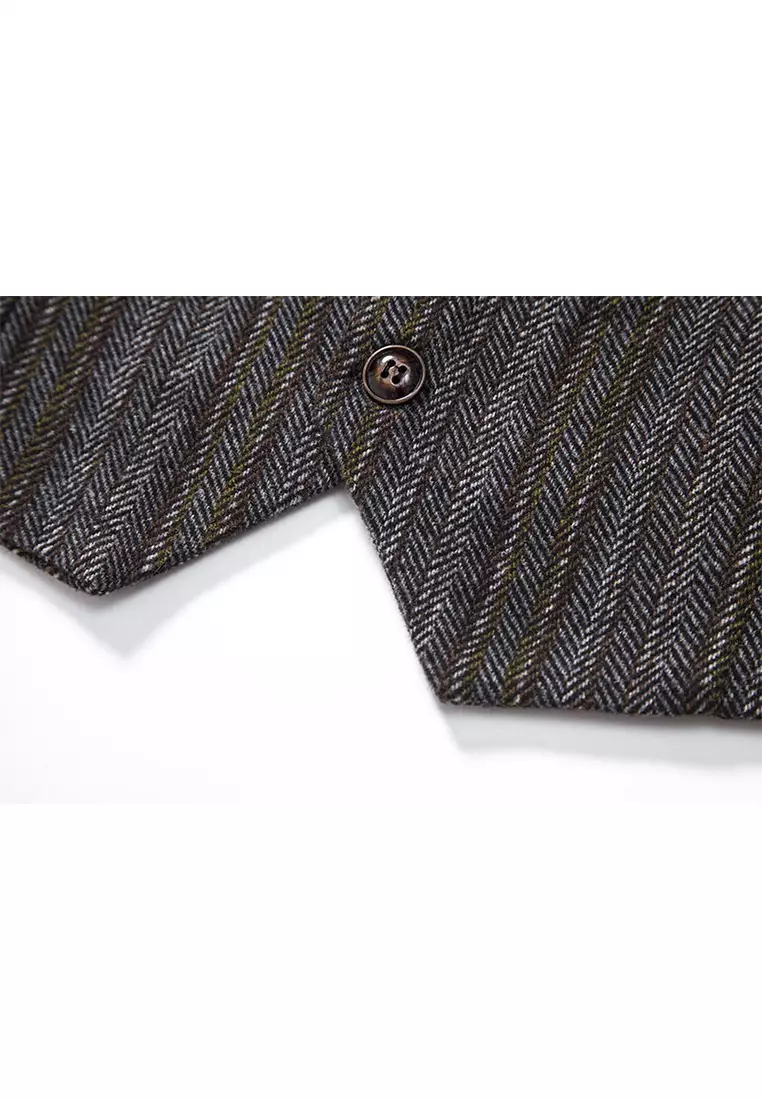 V-Neck Striped Suit Vest ZQ-M93