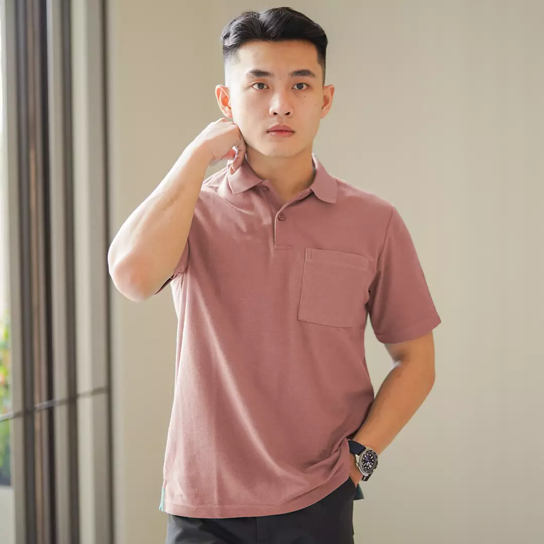 Kale PARKER DUSTY ROSE / Polo Shirt Reguler Fit / Kaos Polo Pria / Kaos Pria / Kaos Kerah