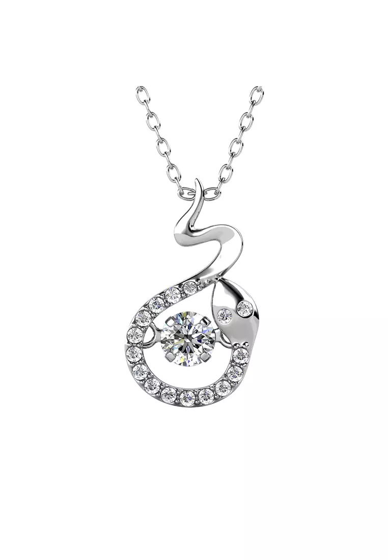 Dancing Shio Pendant Snake ( Ular )- Kalung Crystal Swarovski by Her Jewellery