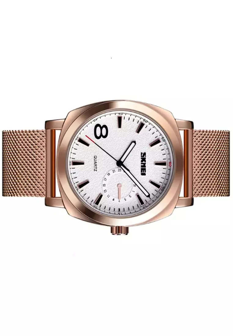 Jam Tangan Analog Pria Waterproof Strap Tali Material Stainless Steel DV22 ORIGINAL