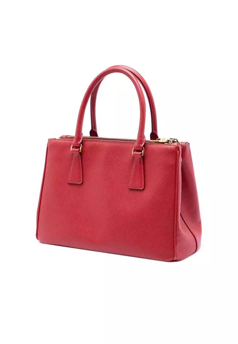 Pre-Loved Prada Medium Saffiano Galleria Double Zip Satchel