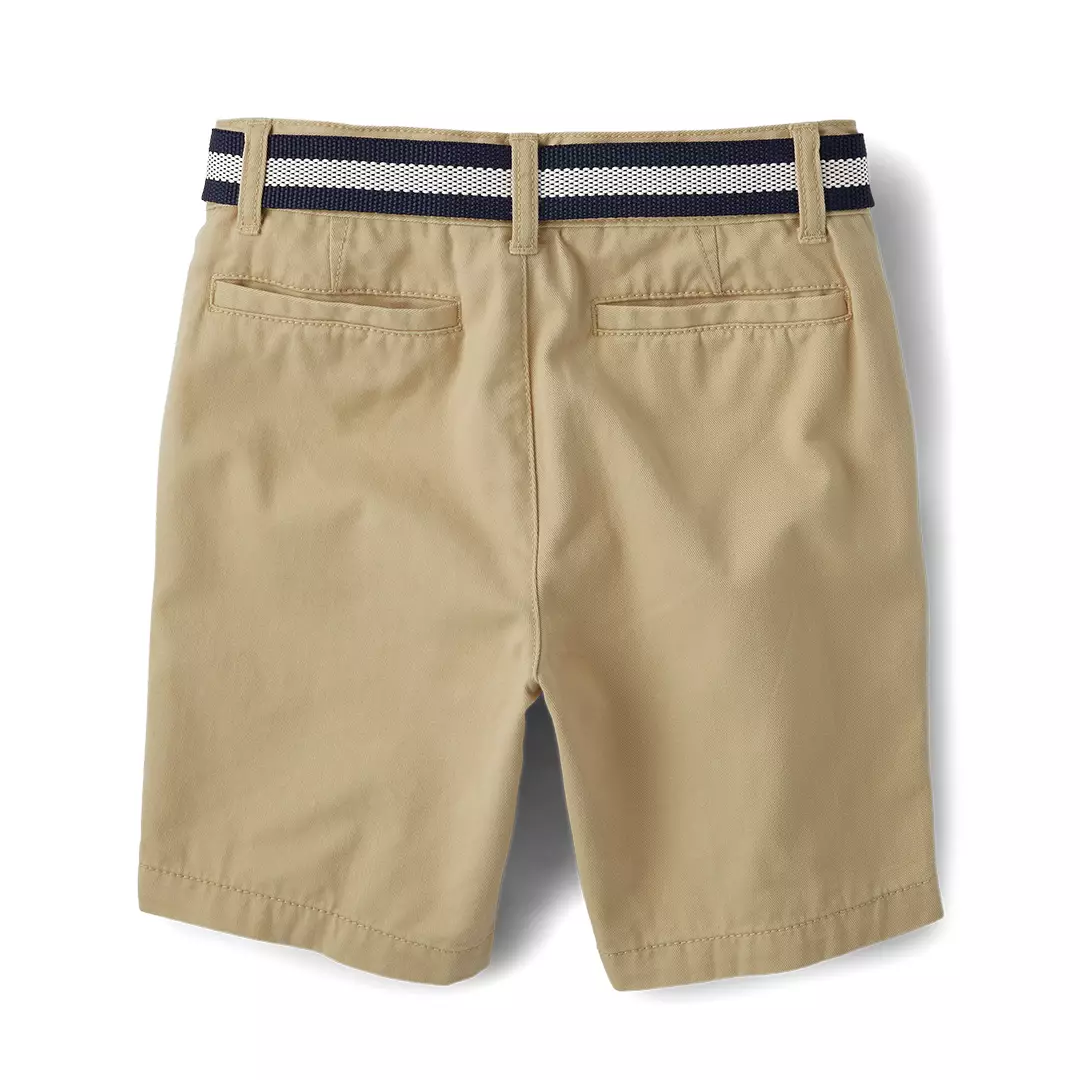 Boys Belted Chino Shorts - Celana Pendek Anak Laki (Coklat)