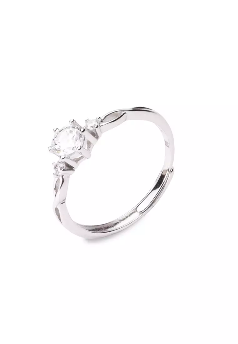 Cz engagement shop rings white gold