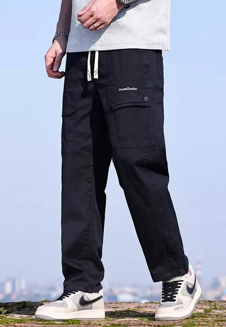 Drawstring Casual Cargo Pants