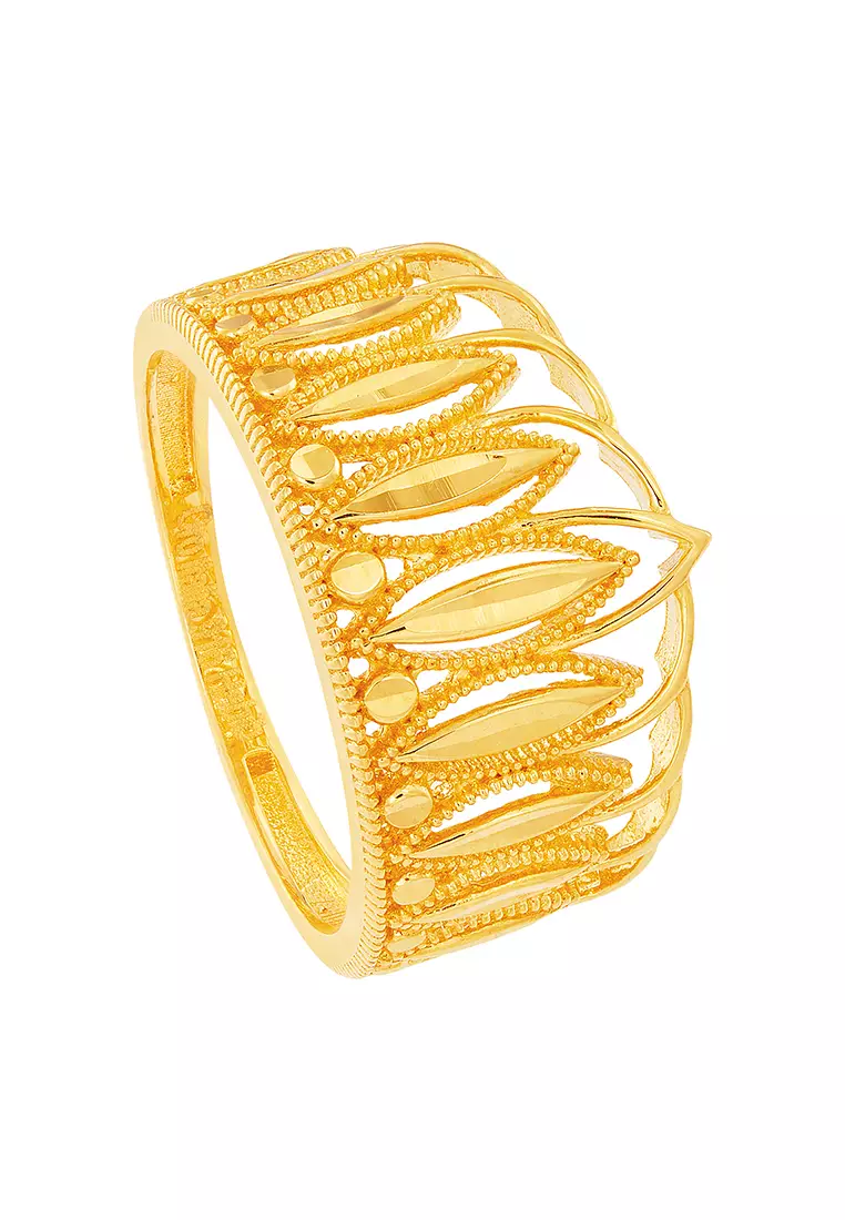 Buy HABIB HABIB Oro Italia 916 Yellow Gold Ring GR52651023 (22K