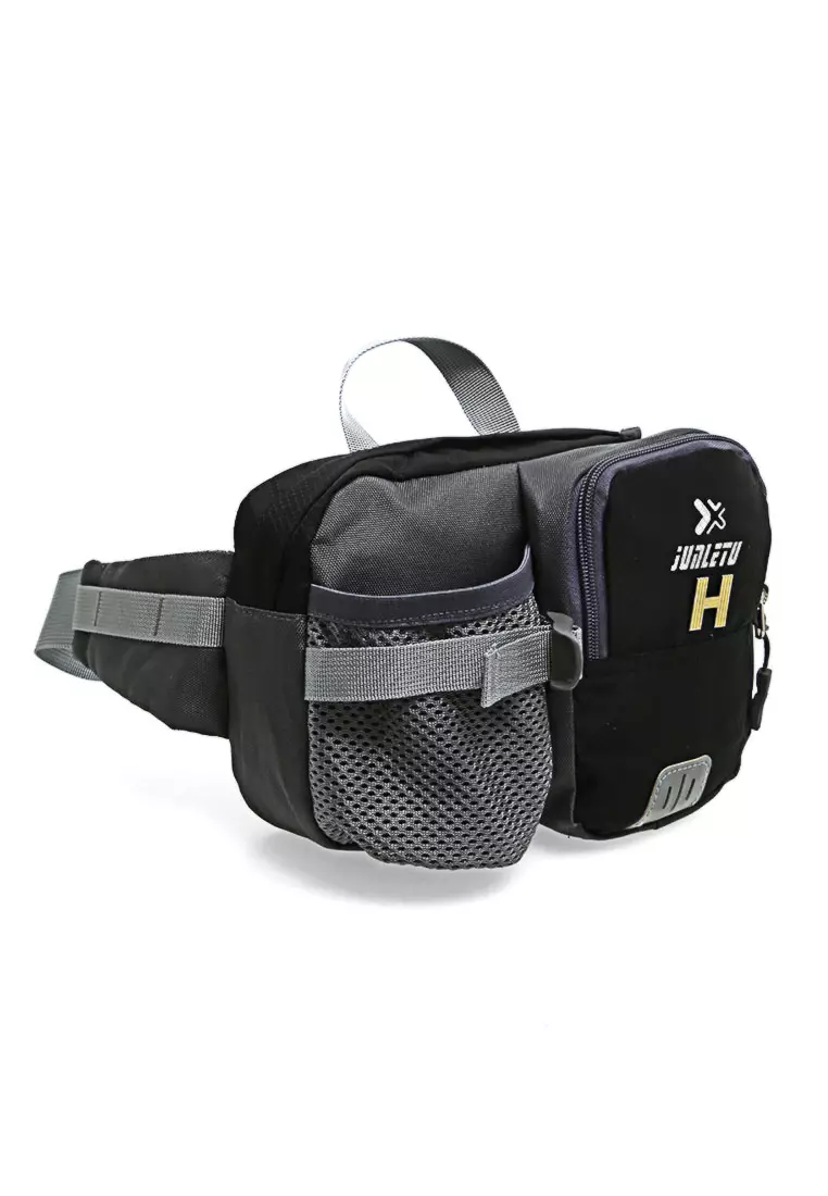 Noice Tas Pinggang Unisex Olahraga Lari Waterproof Running Sport Bag Casual Material Nylon ORIGINAL - Black