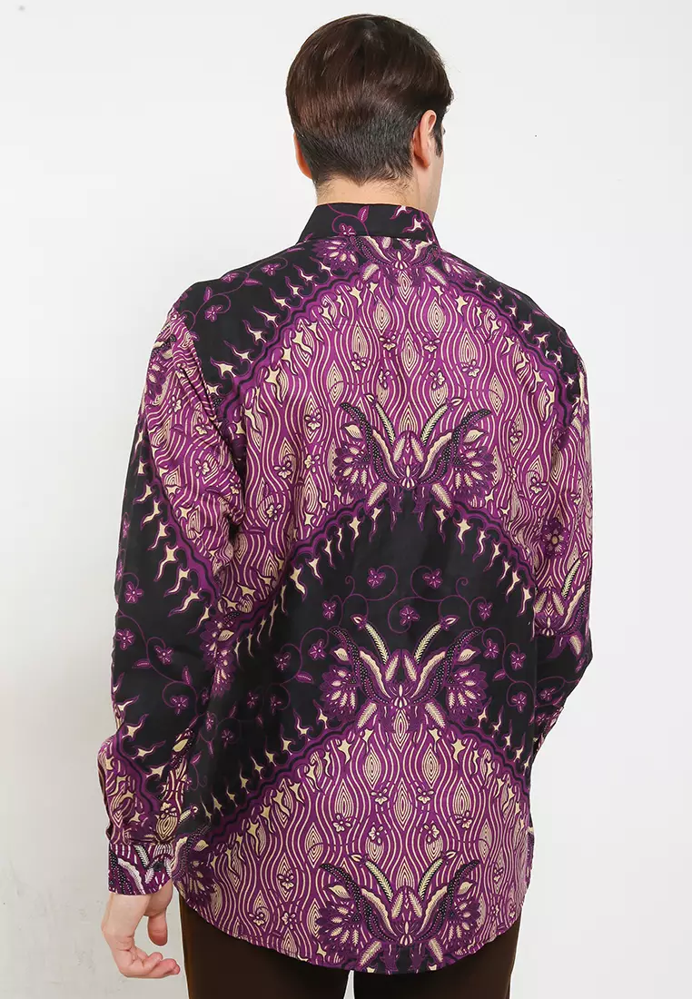 Keris Kemeja Batik Premium Pria Casual Modern Lengan Panjang