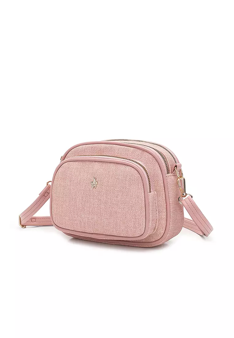 Women's Sling Bag / Crossbody Bag / Shoulder Bag (Tas Selempang Wanita / Tas Bahu Wanita) - Merah Jambu