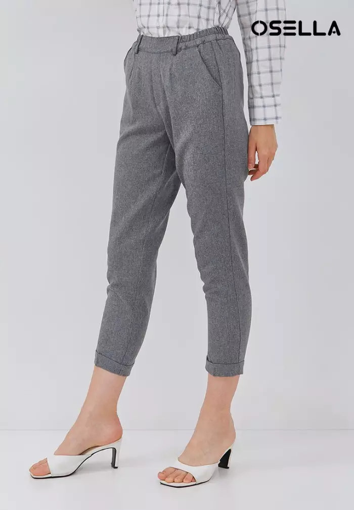 OSELLA ZOE CAPRI PANTS IN GREY