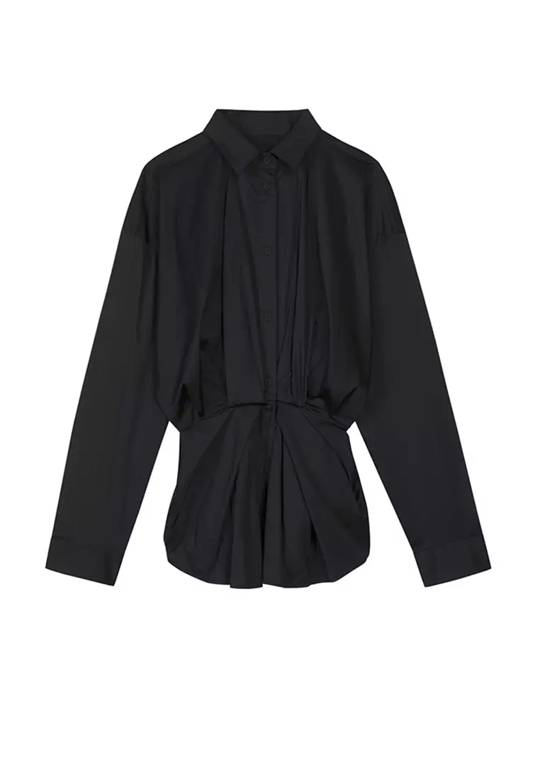 JNBY Women's Waist-Cinched Long Sleeve Shirt