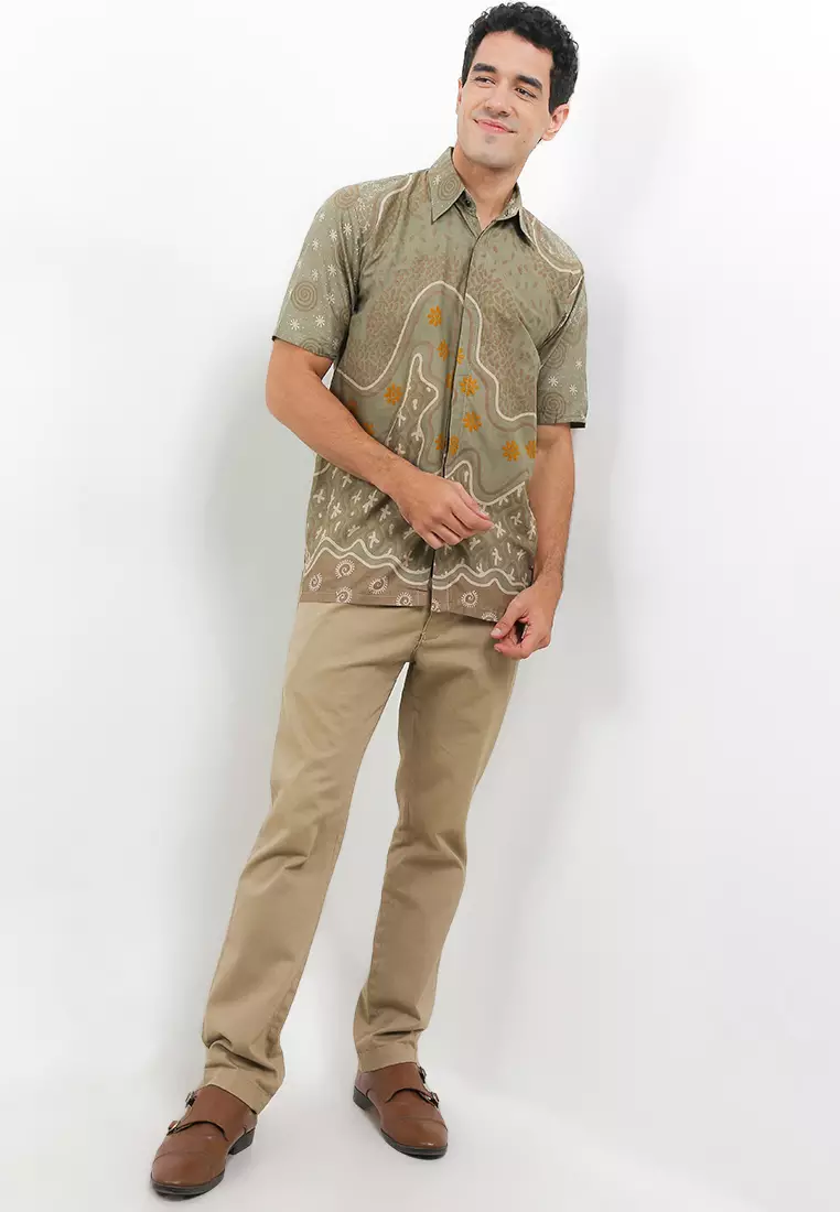 Tamara Kemeja Batik Premium Pria Casual Modern Lengan Pendek