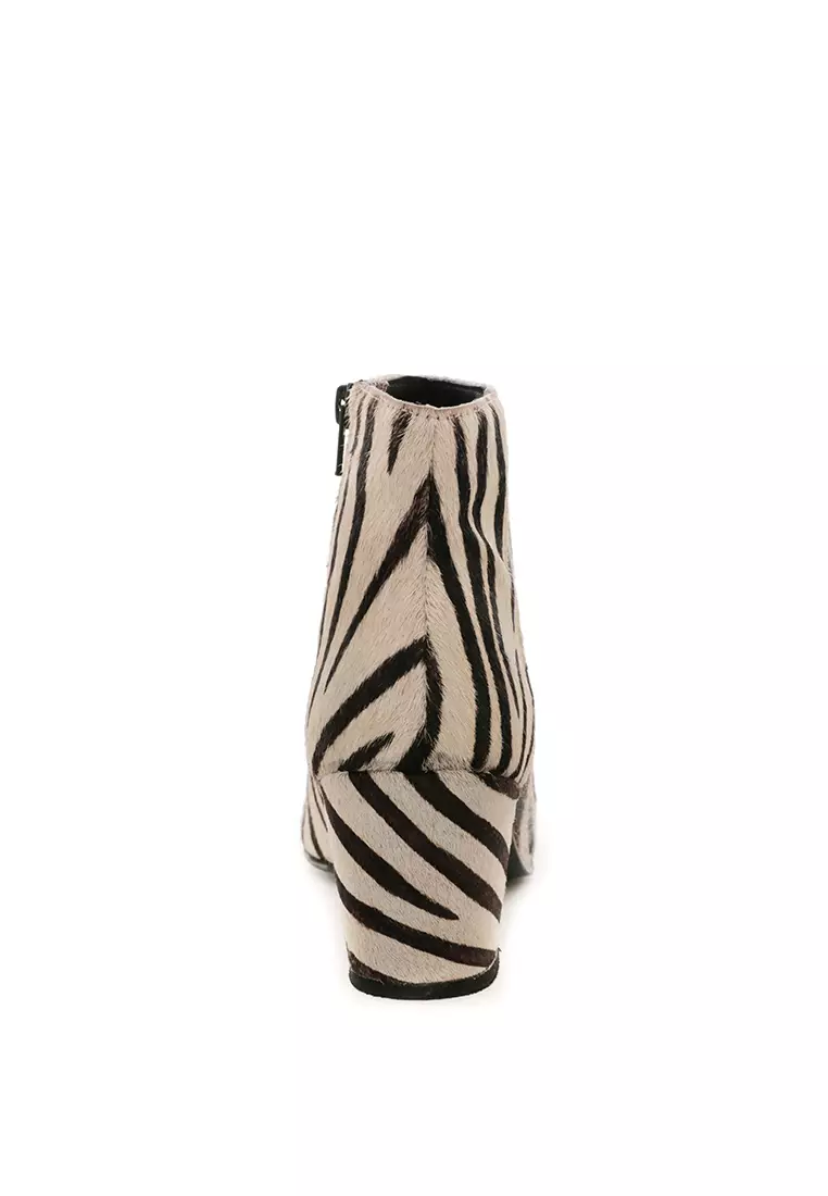 Zebra Print Ankle Boots