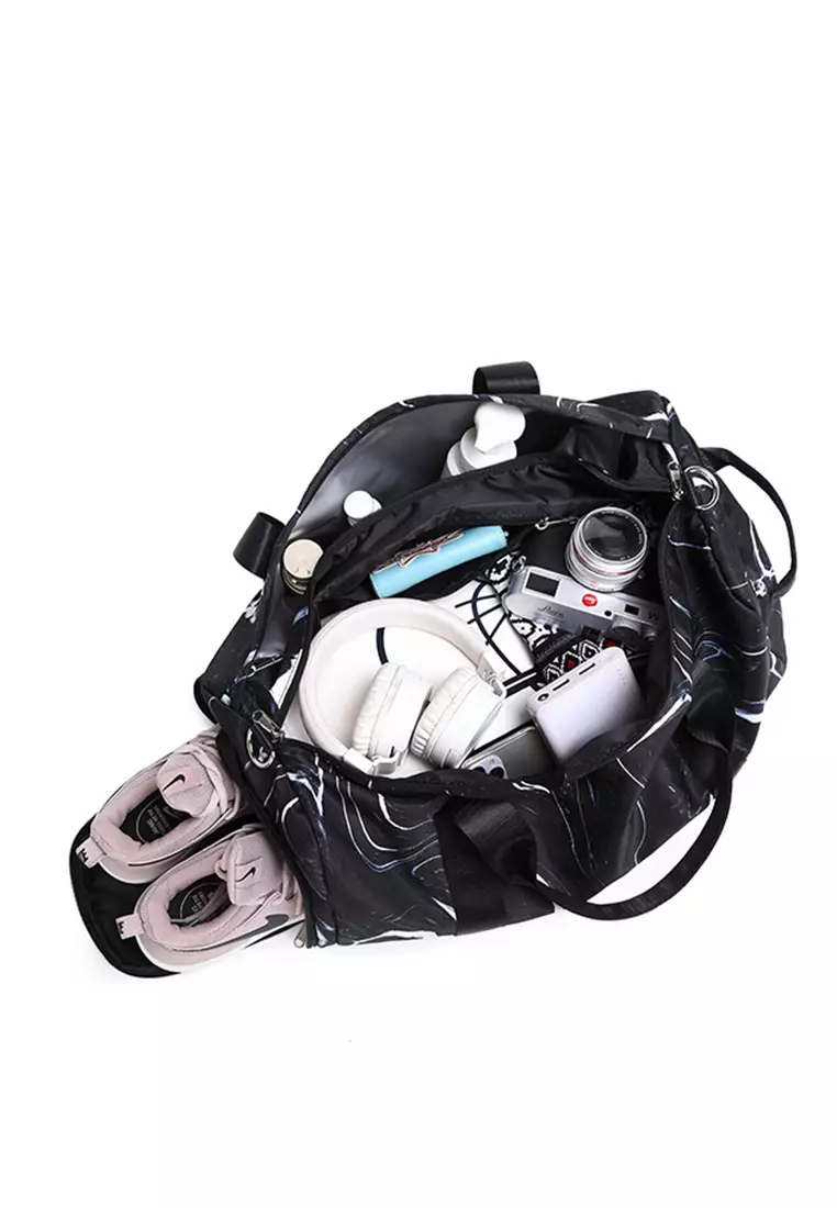 Stowable Duffel Bag With Shoes Compartment