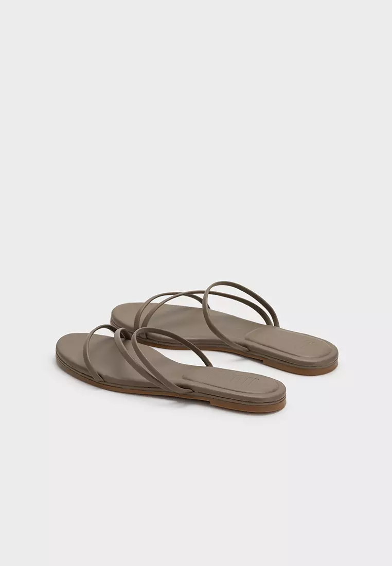 STRAPPY FLAT SLIDES WITH CLOUDFOAM INSOLE