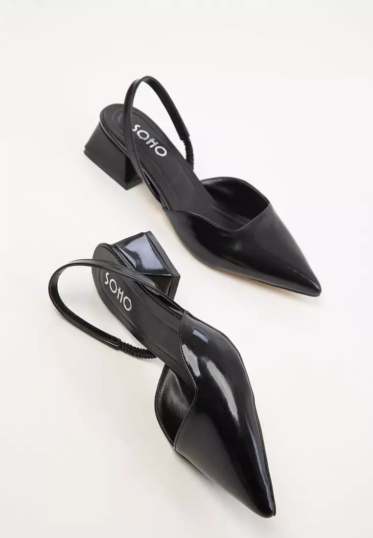 Patent Leather Classic Heeled Shoes