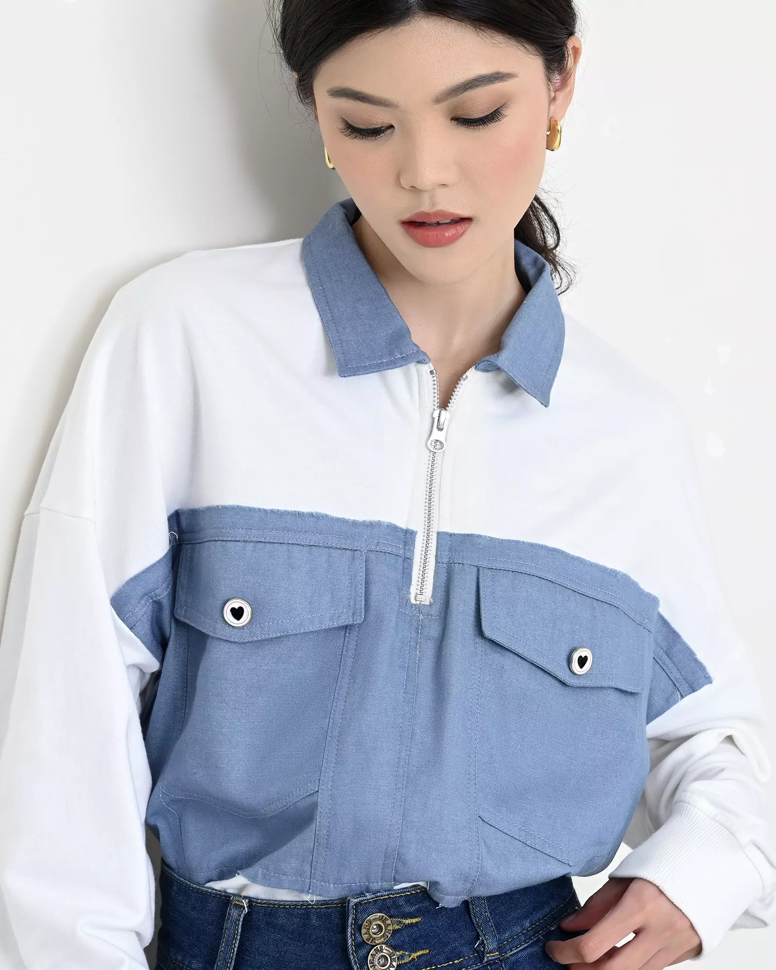 Geulis.id ELOISE SWEATSHIRT - Brokenwhite