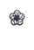 Glamorousky grey Elegant Atmosphere Plated Black Flower Brooch with Cubic Zirconia 66A38AC14AA693GS_2