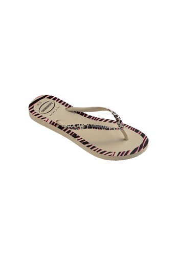 Havaianas Women Slim Animals Fashion Flip Flops - Beige | ZALORA Malaysia