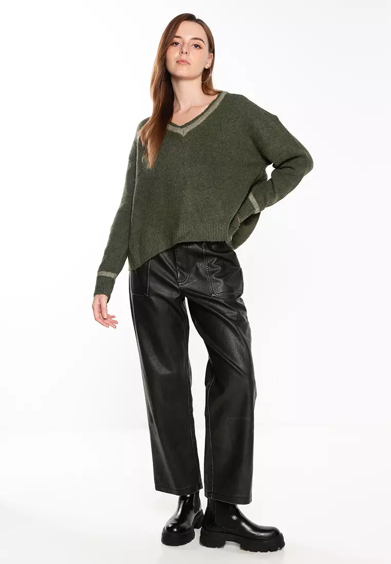 Knit Sweater with Open Back