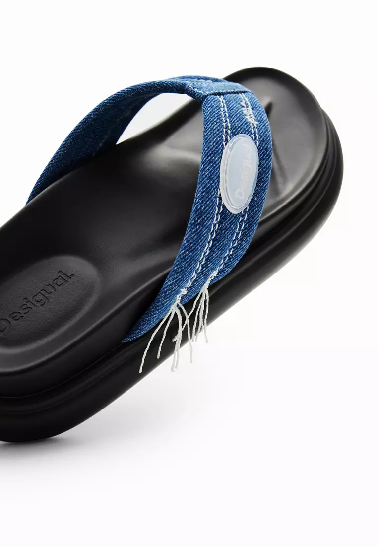 Buy Desigual Denim toe post sandals 2025 Online ZALORA