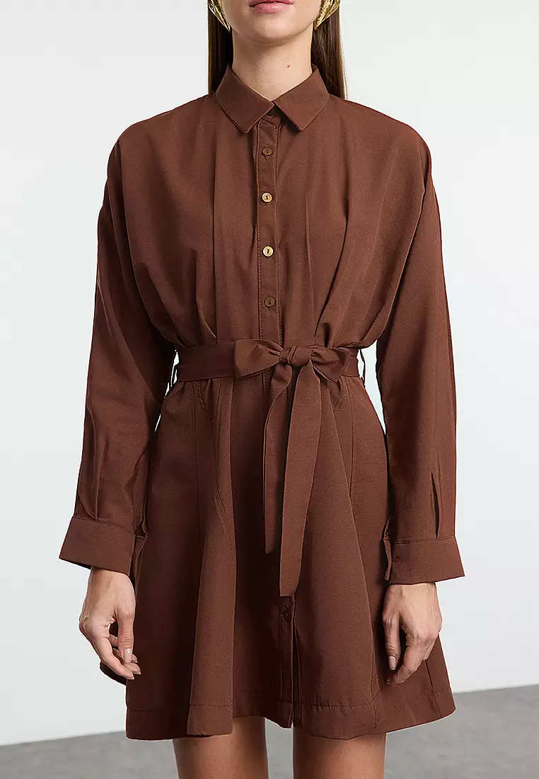 Long Sleeves Mini Shirt Dress