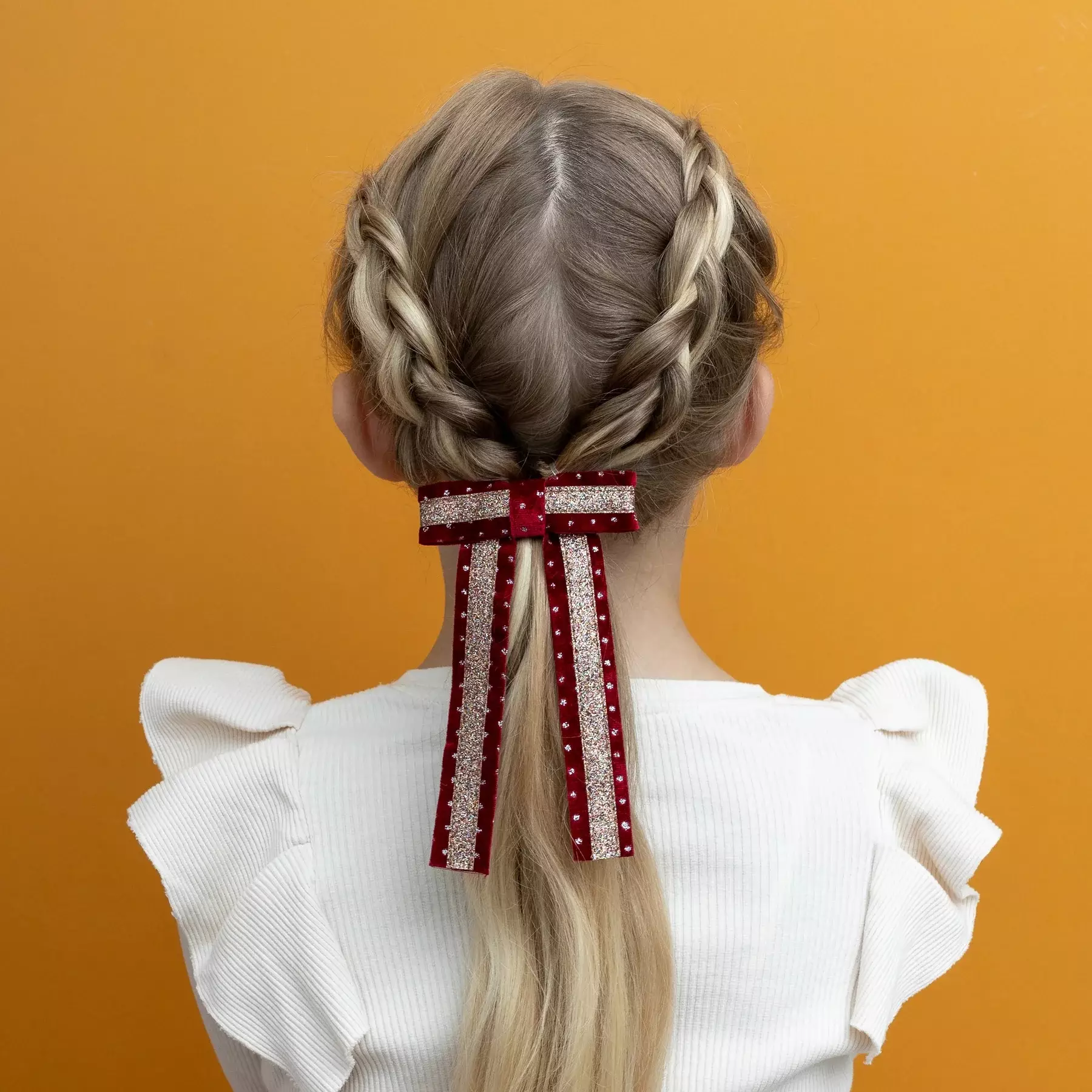 Mimi & Lula Circus Glitter Bow - Red - Jepitan Rambut Anak Perempuan (Multi)