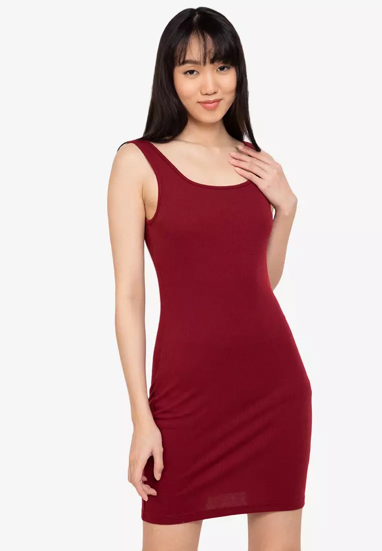Zalora shop maroon dress