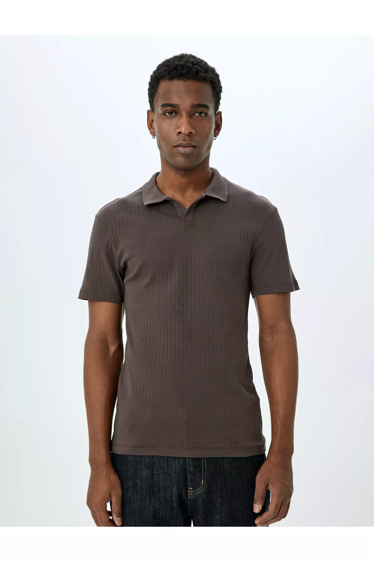 Short Sleeve Slim Fit Polo Neck T-Shirt