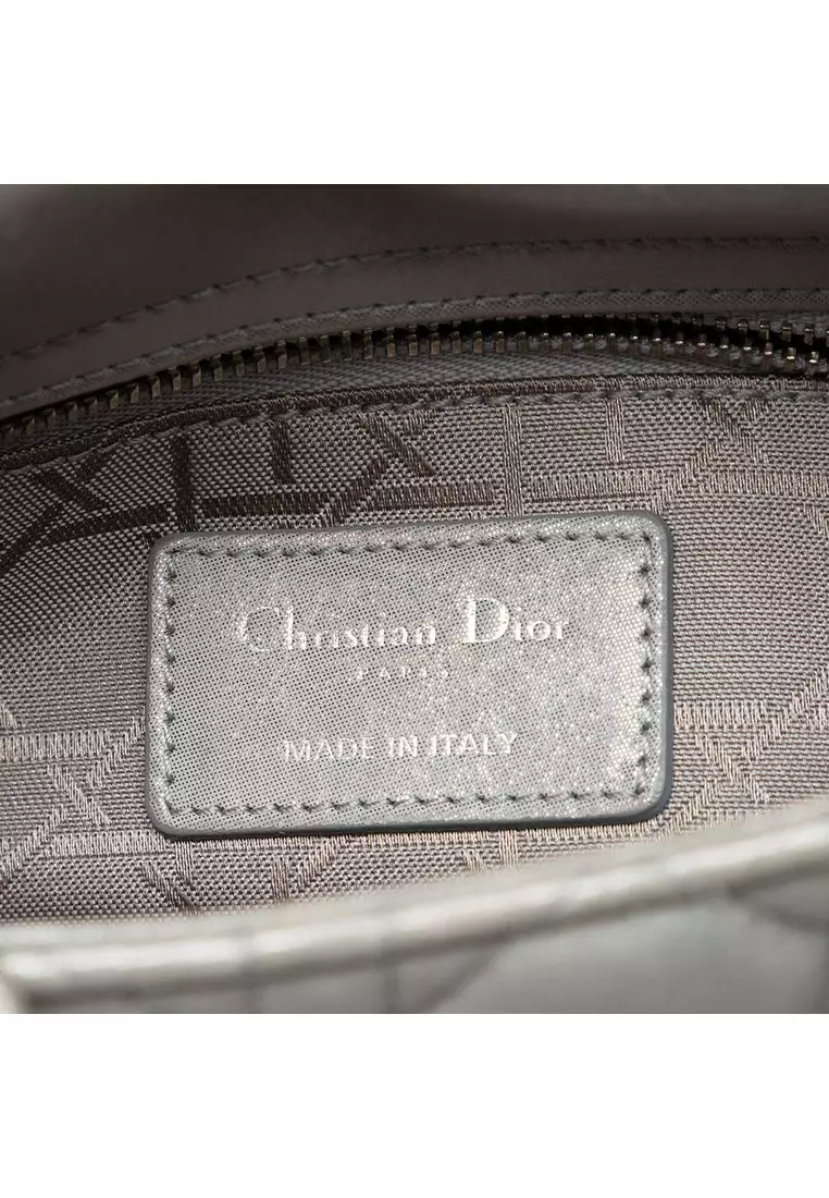 Pre-Loved Dior Mini Iridescent Lambskin Cannage Lady Dior