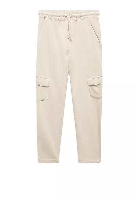 Cotton Jogger-Style Trousers