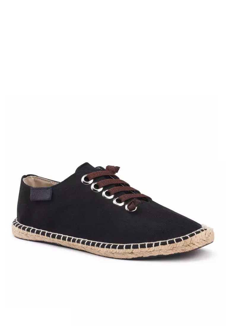 Color Matching Lace Up Canvas Espadrilles QZ-X35