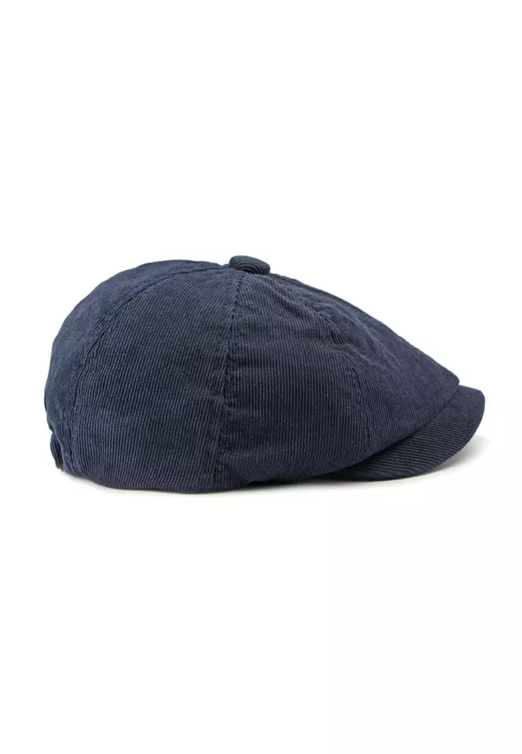 One Grocery Style British Vintage Blue Corduroy Octagonal Hat ...