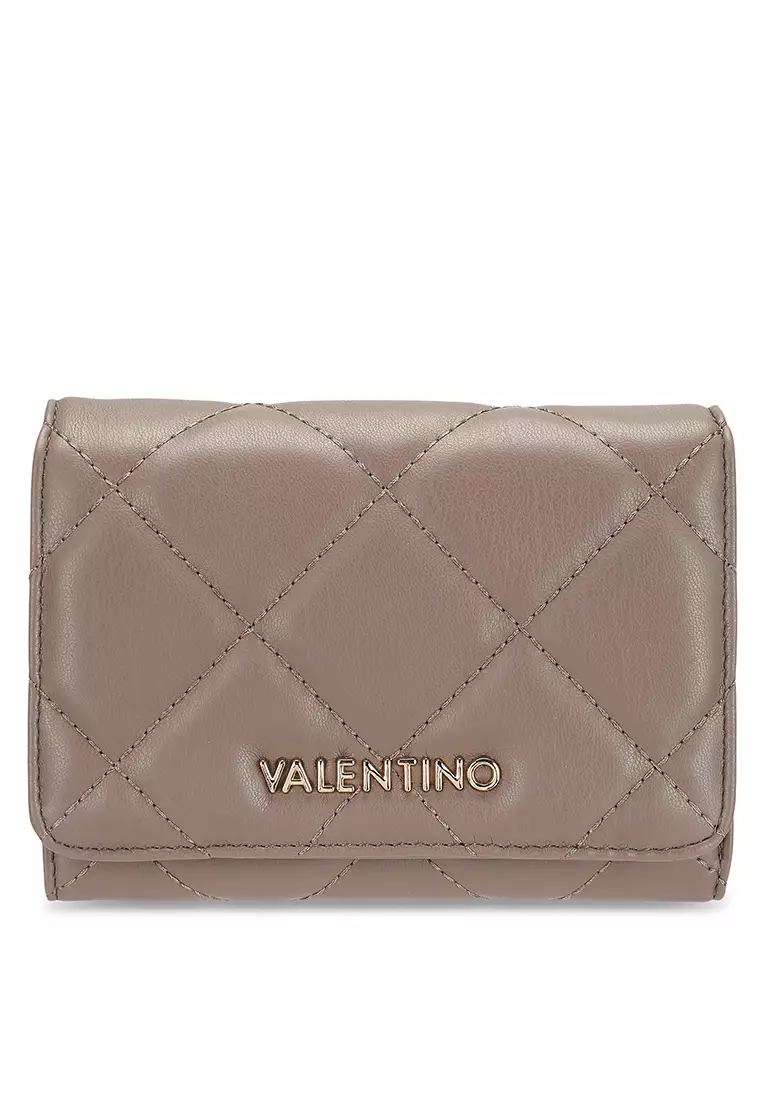 Shop Mario Valentino Monogram Faux Fur Folding Wallet Logo Folding