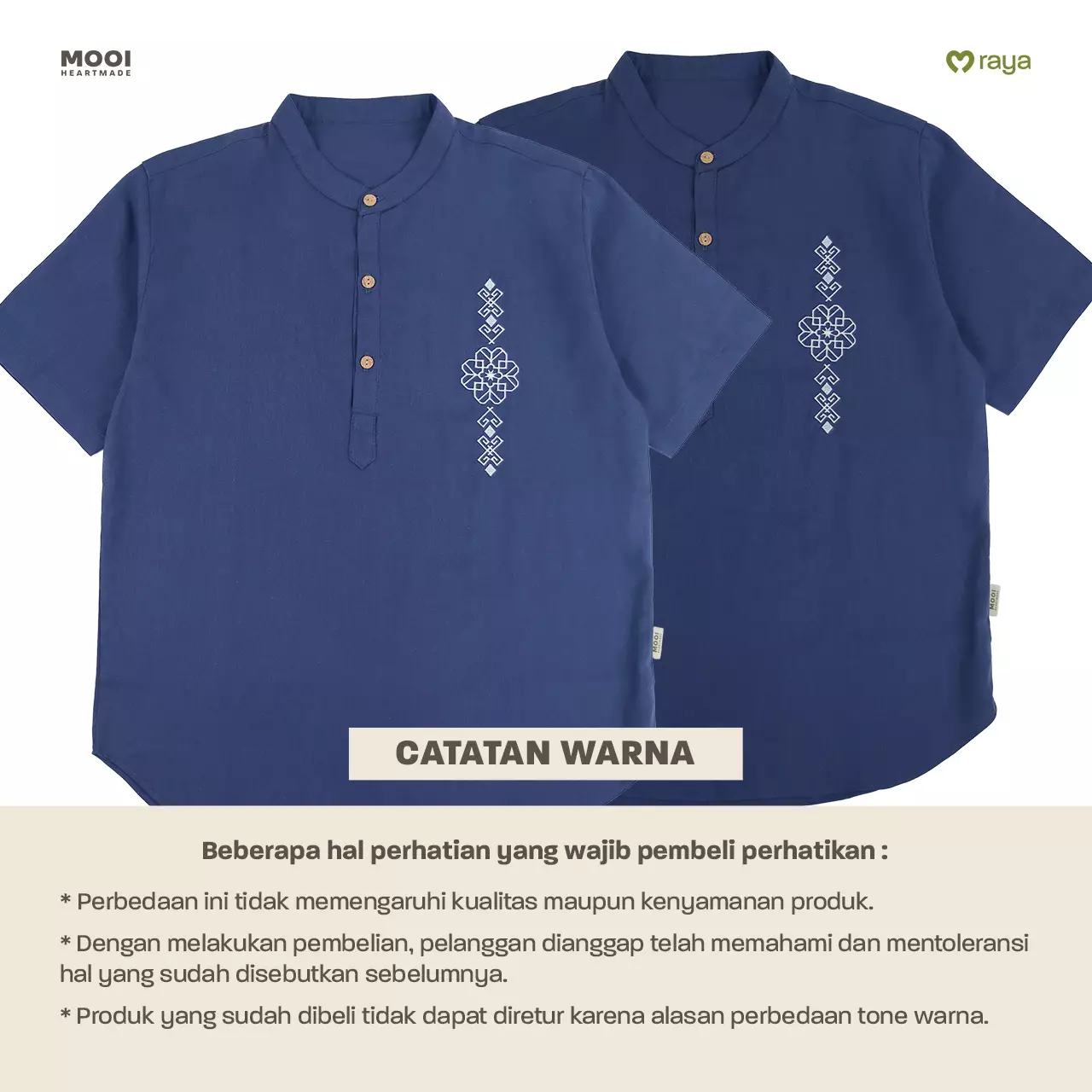 Mooi Atasan Pria Kemeja Pria Raya Collection Karim Koko Basic Series 2026 - Deep Navy