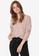 JACQUELINE DE YONG pink Elanora Long Sleeve V-Neck Sweater 79A12AAF7DF90CGS_1