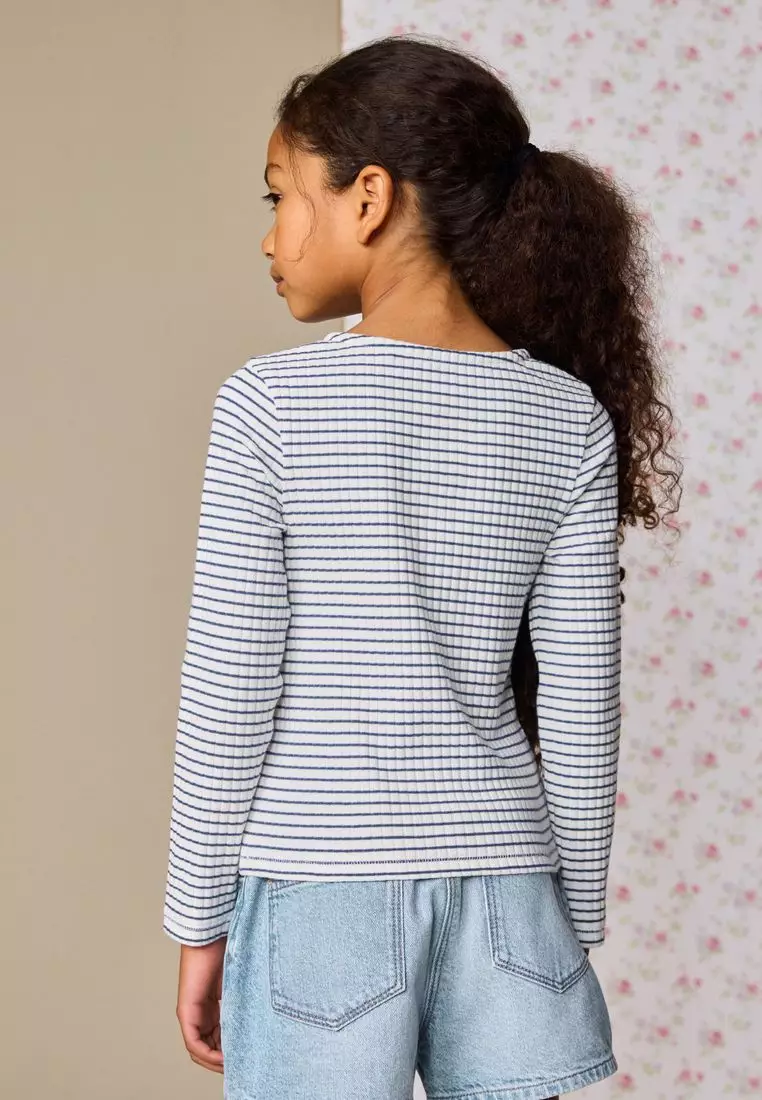 Long Sleeve Ribbed Cardigan