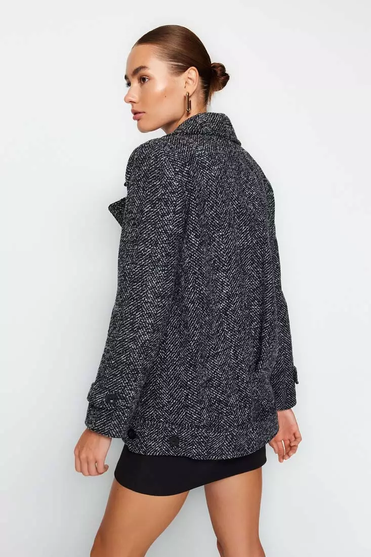 Tailored Herringbone Coat