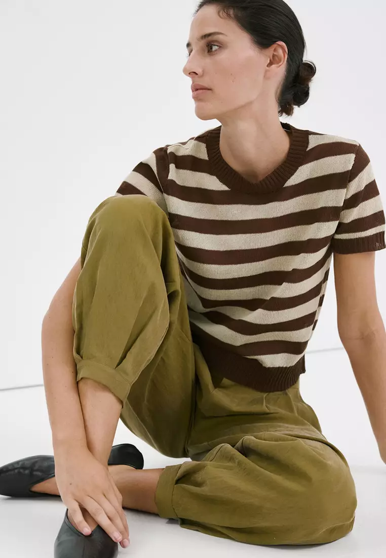 Crop Striped Sweater