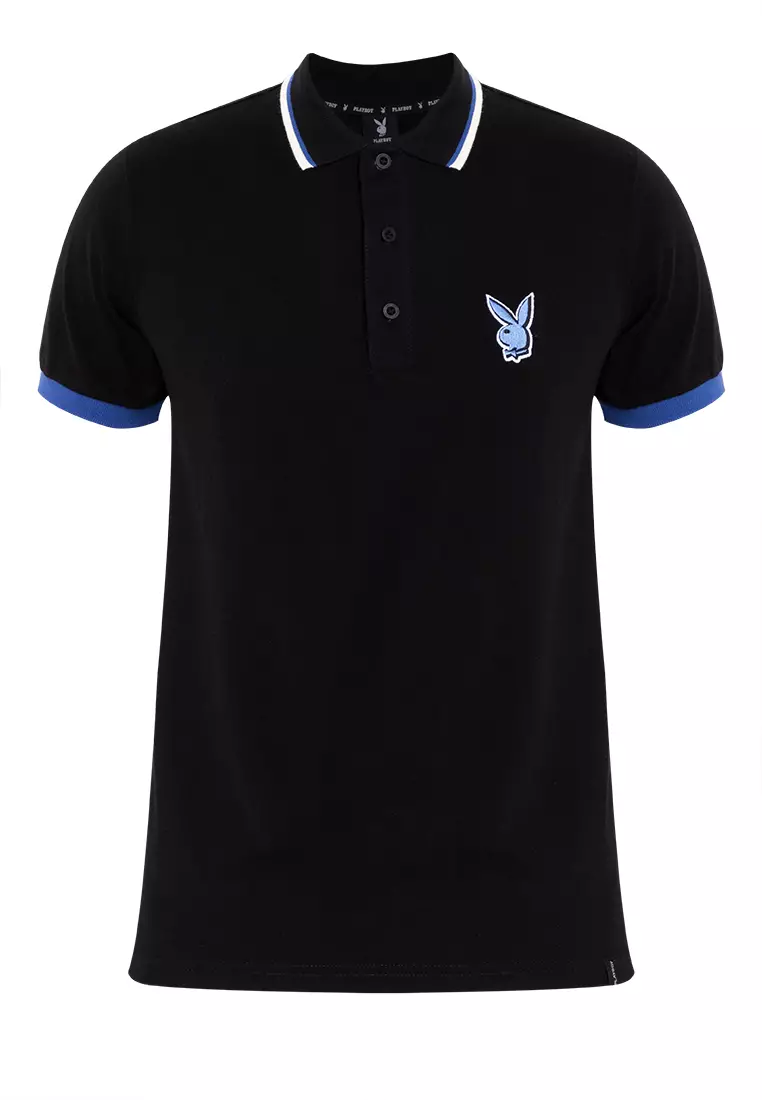 Buy Playboy Apparel Men's Black Playboy Pique Polo Shirt 2024 Online ...