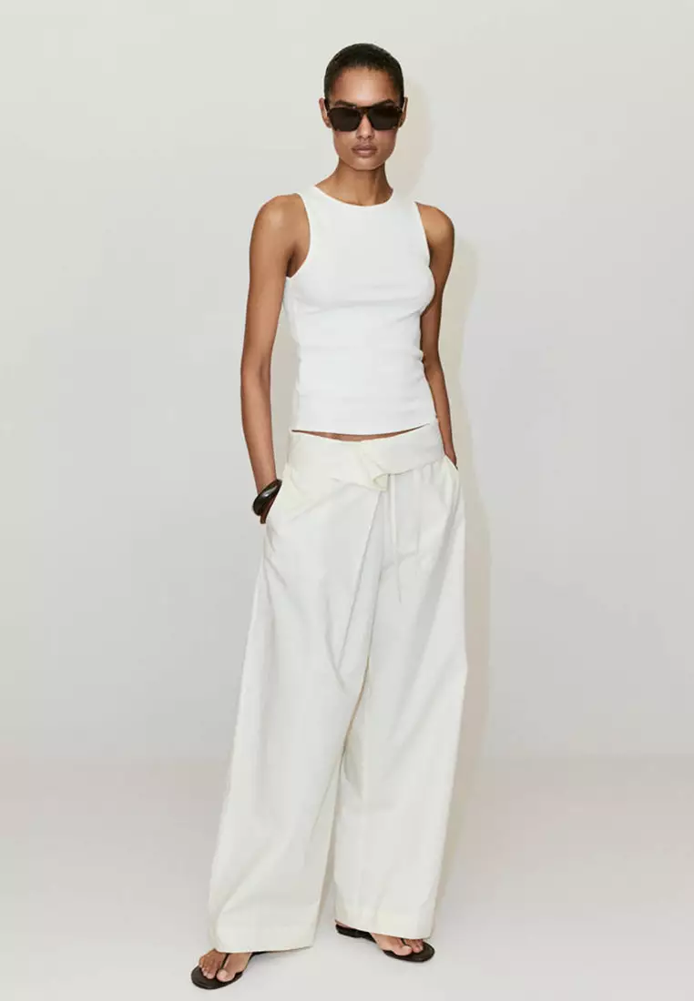 Ribbed Cotton-Blend Top