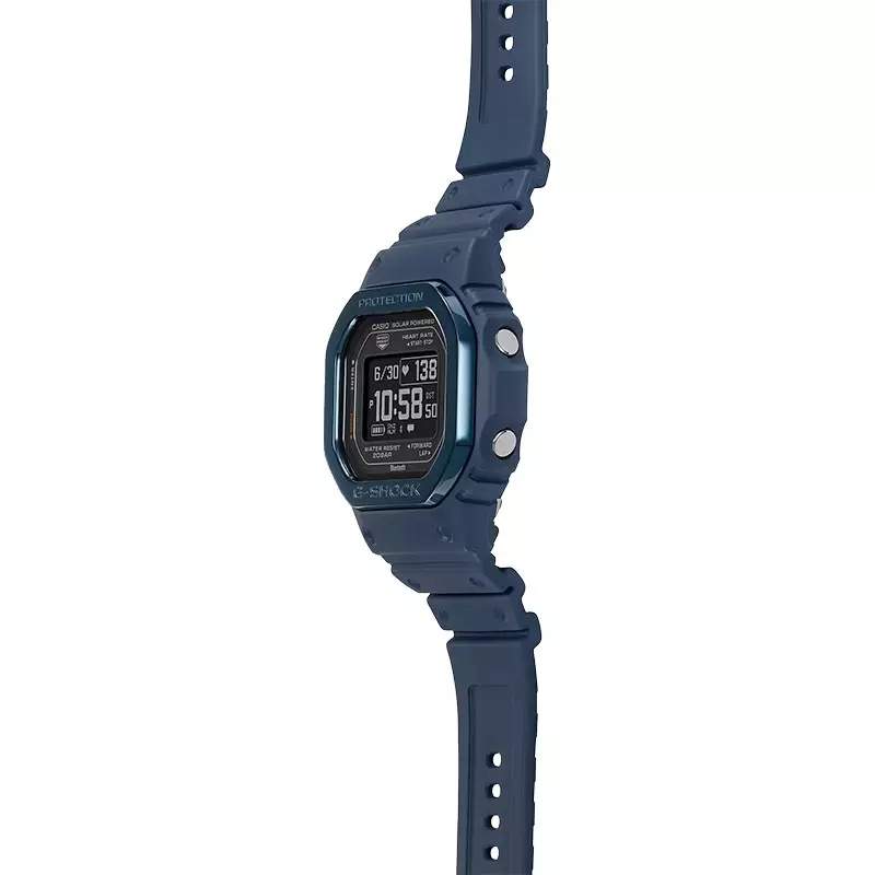 Jam Tangan Pria Casio G-Shock DW-H5600MB-2DR Smartwatch G-Squad Heart Monitor Digital Dial Blue Resin Band