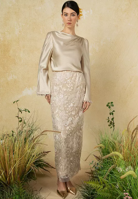 Fiona Top With Peplum Skirt Set