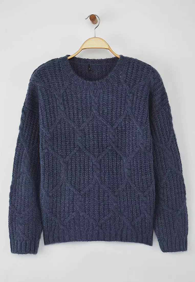 Wide Pattern Soft Texture Knitwear Sweater