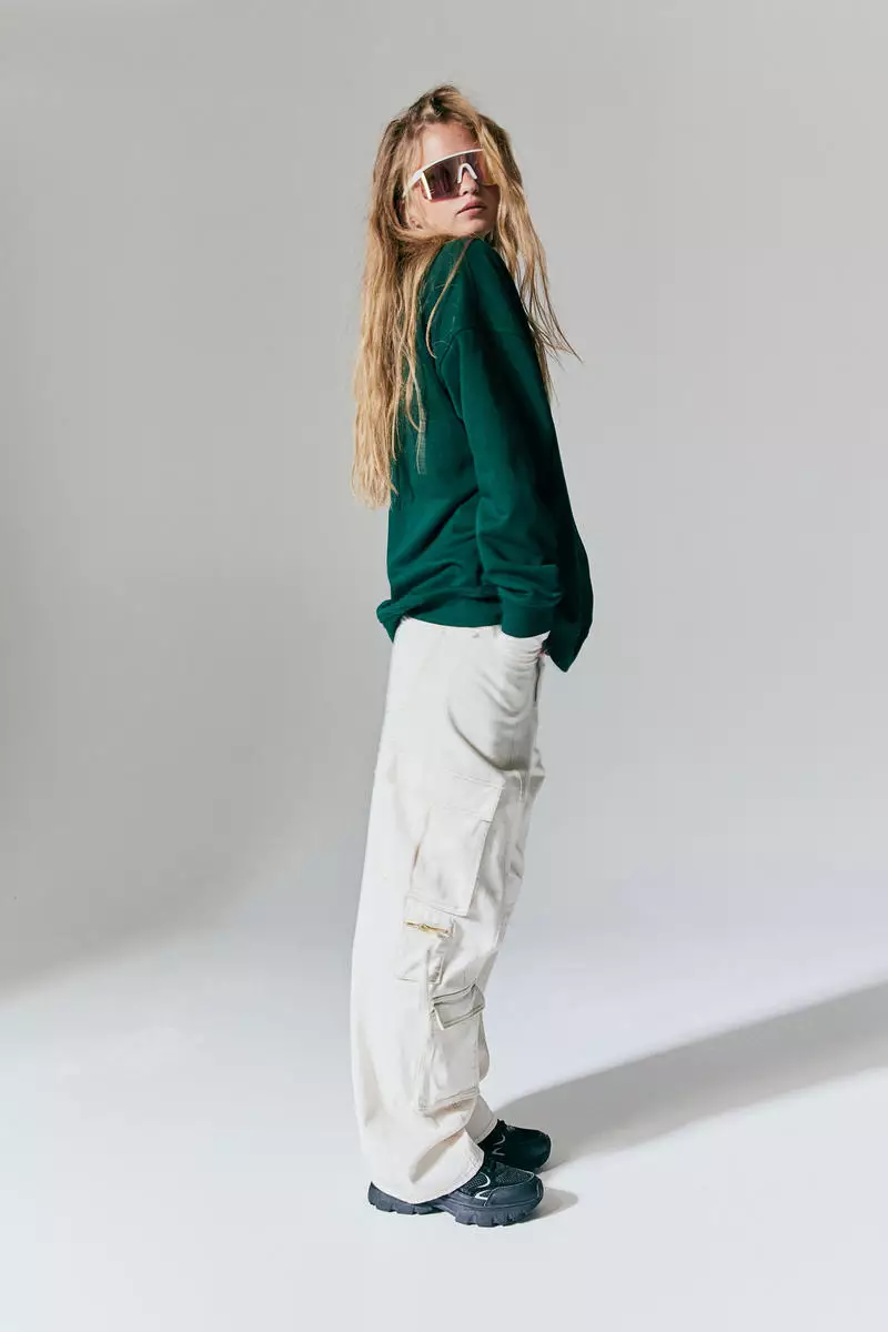 Oversized motif-detail sweatshirt