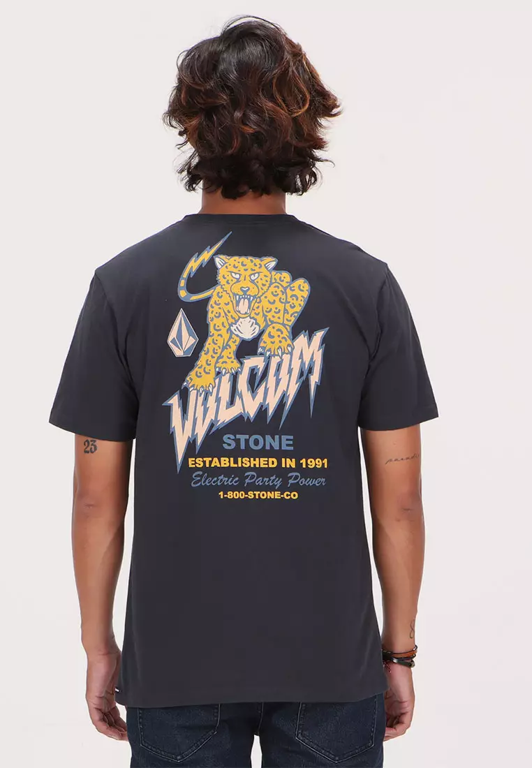 MSF MEOW WBH SHORT SLEEVE TEE WASHED BLACK HEATHER\