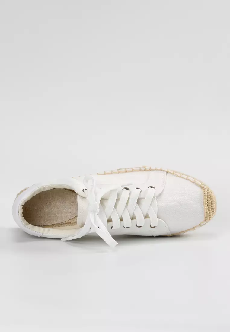 Platform Lace Up Canvas Espadrilles HB010