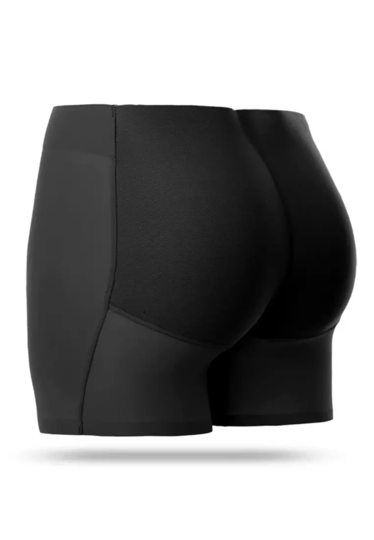 Kleo Butt Lifter Safety Shorts Panties Seamless Padded Underwear Hip Pads Enhancer Panty in Black