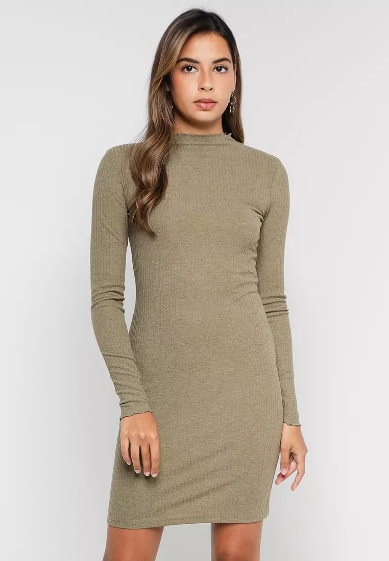 Buy ONLY Nella Long Sleeves Lettuce Edge Dress 2023 Online | ZALORA  Singapore