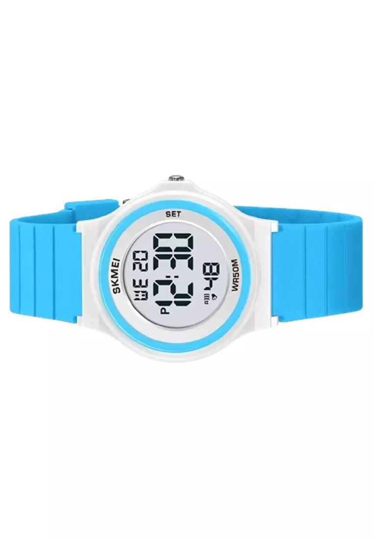 Jam Tangan Wanita 2303 Digital Rubber ORIGINAL - Light Blue